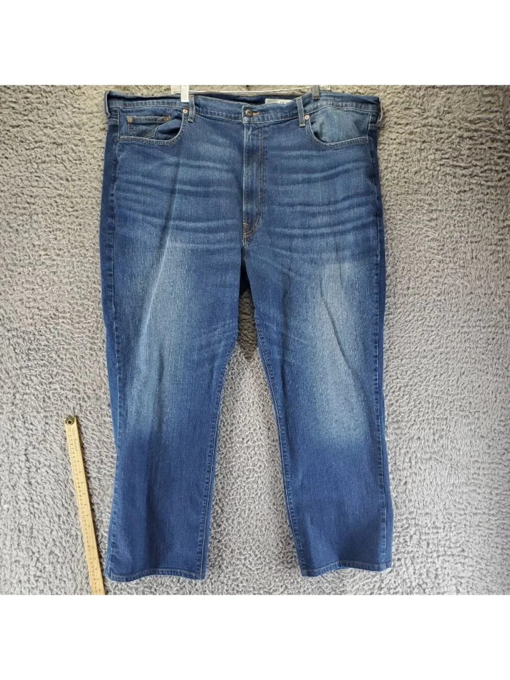 Cremieux Jeans Mens 48x32 Blue Straight Fit Premium Stretch Denim *Read*